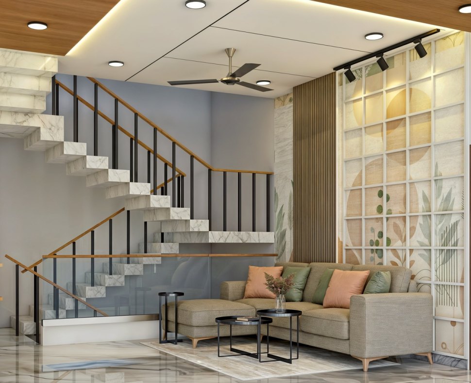 Double-height lounge at Budda’s House